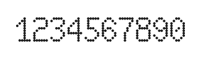 6×10数字点阵字体 ddN610AA0751