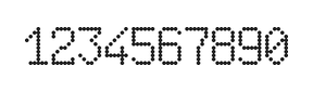 6×10数字点阵字体 ddN610AA0752