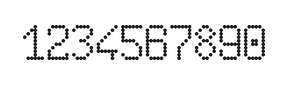 6×10数字点阵字体 ddN610AA0753