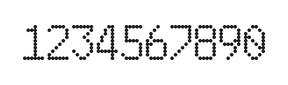 6×10数字点阵字体 ddN610AA0755