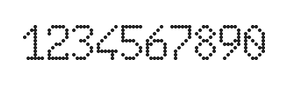 6×10数字点阵字体 ddN610AA0757