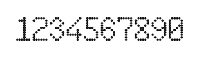 6×10数字点阵字体 ddN610AA0759