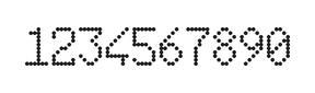 6×10数字点阵字体 ddN610AA0760