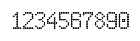 6×10数字点阵字体 ddN610AA0761