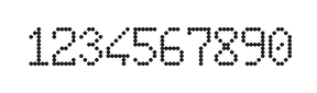 6×10数字点阵字体 ddN610AA0764