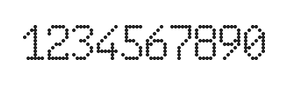 6×10数字点阵字体 ddN610AA0769