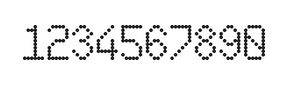 6×10数字点阵字体 ddN610AA0770