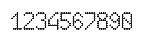 6×10数字点阵字体 ddN610AA0772