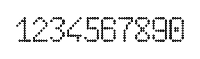 6×10数字点阵字体 ddN610AA0774
