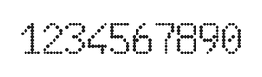 6×10数字点阵字体 ddN610AA0776