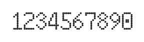 6×10数字点阵字体 ddN610AA0777