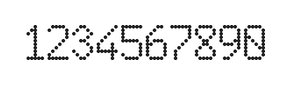 6×10数字点阵字体 ddN610AA0779