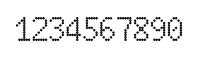 6×10数字点阵字体 ddN610AA0781