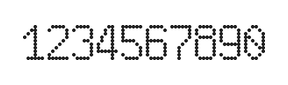 6×10数字点阵字体 ddN610AA0782