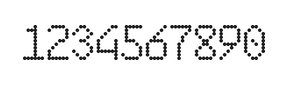 6×10数字点阵字体 ddN610AA0783