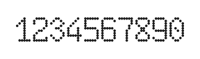 6×10数字点阵字体 ddN610AA0785