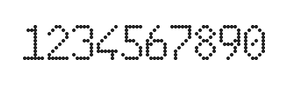 6×10数字点阵字体 ddN610AA0786