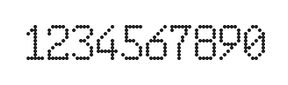 6×10数字点阵字体 ddN610AA0789