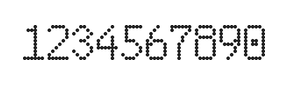 6×10数字点阵字体 ddN610AA0791