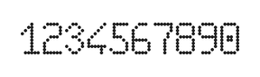 6×10数字点阵字体 ddN610AA0792