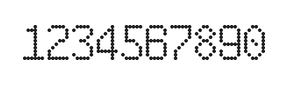 6×10数字点阵字体 ddN610AA0794