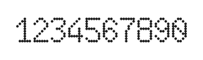 6×10数字点阵字体 ddN610AA0798