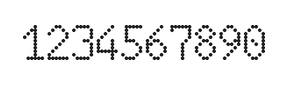 6×10数字点阵字体 ddN610AA0800