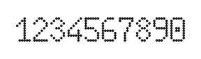 6×10数字点阵字体 ddN610AA0801