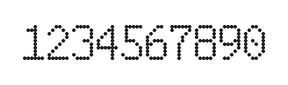 6×10数字点阵字体 ddN610AA0803