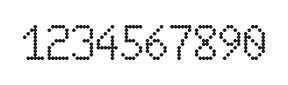 6×10数字点阵字体 ddN610AA0806