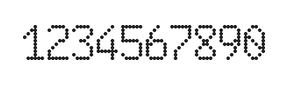 6×10数字点阵字体 ddN610AA0815