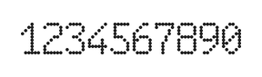 6×10数字点阵字体 ddN610AA0817