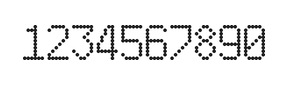6×10数字点阵字体 ddN610AA0819