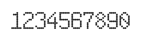 6×10数字点阵字体 ddN610AA0823