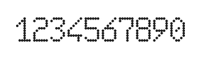 6×10数字点阵字体 ddN610AA0824