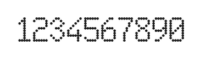 6×10数字点阵字体 ddN610AA0825
