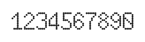 6×10数字点阵字体 ddN610AA0830