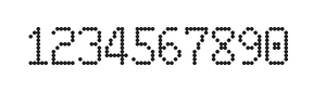 6×10数字点阵字体 ddN610AA0831