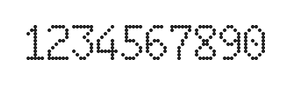 6×10数字点阵字体 ddN610AA0832