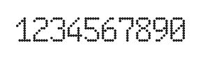 6×10数字点阵字体 ddN610AA0837