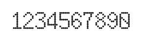 6×10数字点阵字体 ddN610AA0839