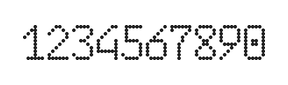 6×10数字点阵字体 ddN610AA0840