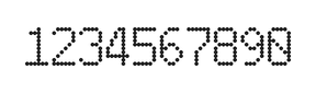 6×10数字点阵字体 ddN610AA0842