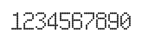 6×10数字点阵字体 ddN610AA0845
