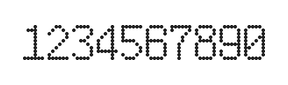 6×10数字点阵字体 ddN610AA0848