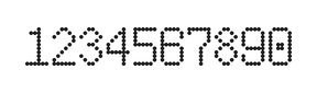 6×10数字点阵字体 ddN610AA0849