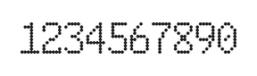 6×10数字点阵字体 ddN610AA0853