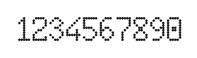 6×10数字点阵字体 ddN610AA0854