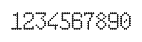 6×10数字点阵字体 ddN610AA0855