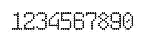 6×10数字点阵字体 ddN610AA0856